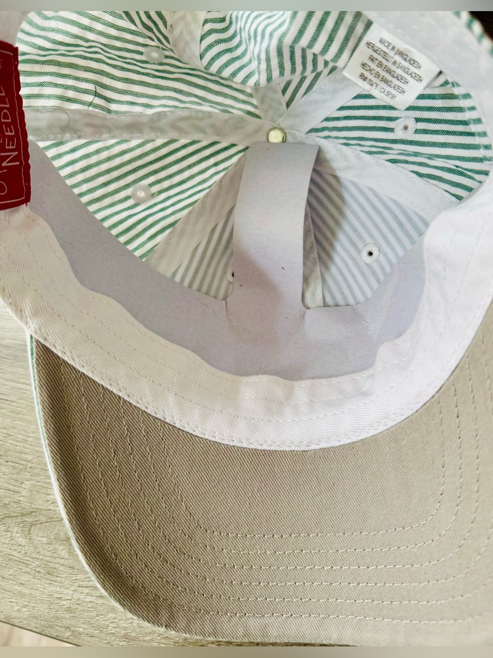 American Needle Womens NEW Ladies Fit White Green Stripe Golf Baseball Cap Hat. - Picture 14 of 15